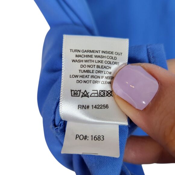 FIGS Technical Collection Scrub Top Womens XL Blue Medical Uniform Pocket FW1100 - Picture 8 of 9